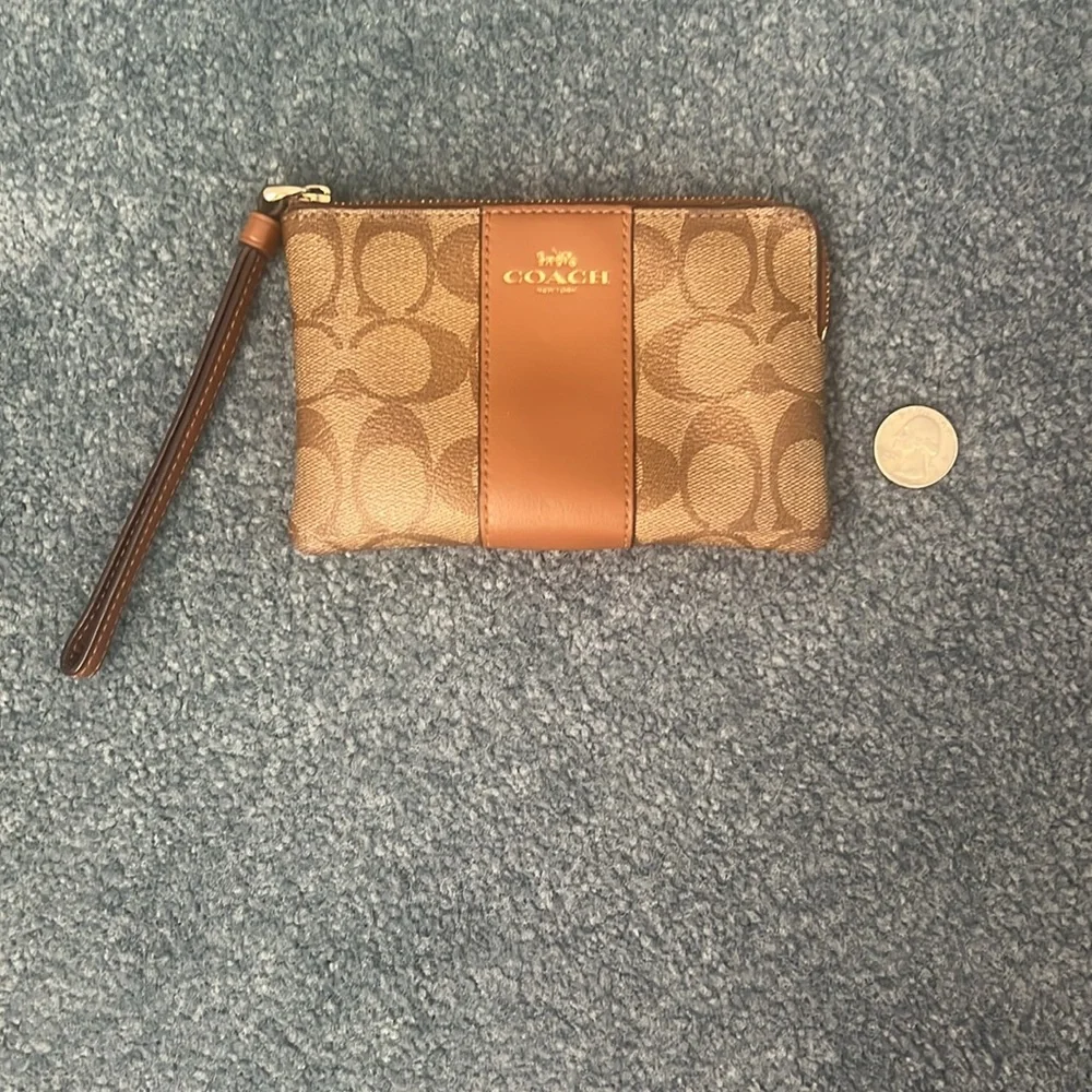 Coach Tan Wristlet Wallet - Picture 4 of 5
